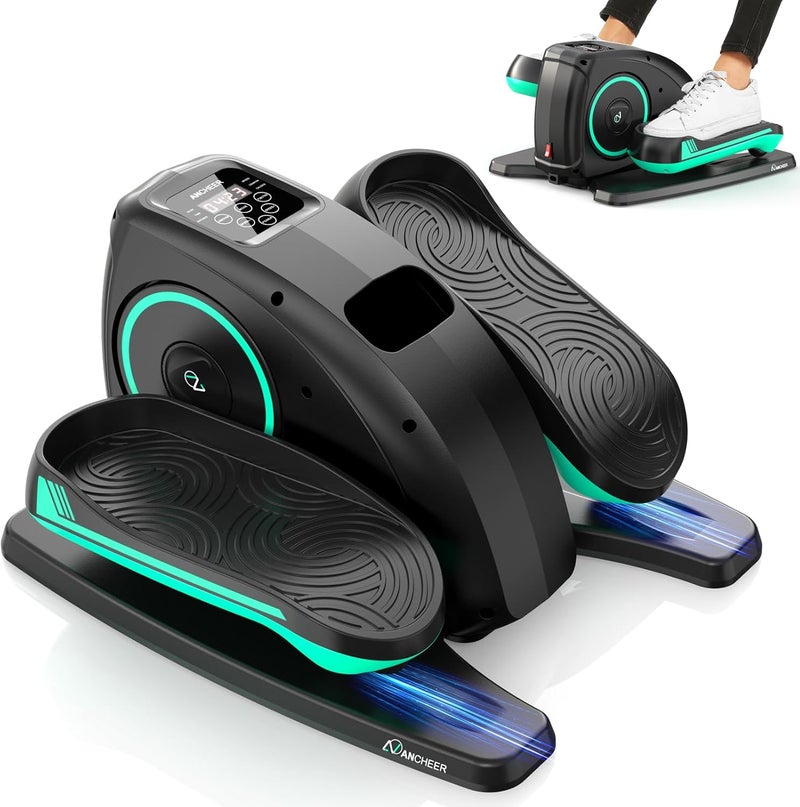 ANCHEER Under Desk Elliptical Machine, Electric Seated Pedal Exerciser, Mini Elliptical Machines for Seniors, LCD Display Monitor, Portable Quiet Elliptical Machine, Leg Exerciser for Home - Image 1